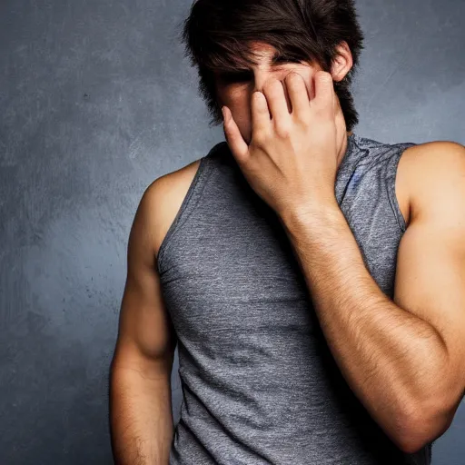 Image similar to high-resolution photograph of a lad showing off his hairy armpits