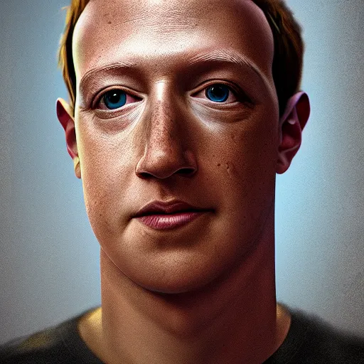Image similar to mark zuckerberg Half lizard face , digital art , trending on artstation , matte painting , Hyperdetailed , CGSociety