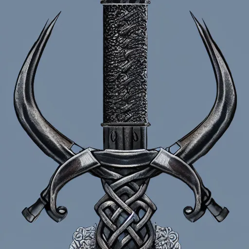 Prompt: Sprite of a Celtic sword, very detailed, Gamin, sharp focus, ArtStation, 4k