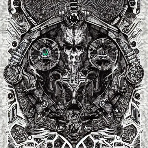 Image similar to Cybernetic Spell Book, intricate details, professional illustration by David Romero, trending on artstation