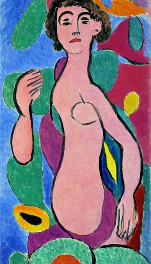 Prompt: A healing painting of aura by Henri Matisse