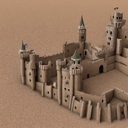 Image similar to life - like castle made of sand, 3 5 mm!!!!! lens, 4 k photorealism, trending on artstation, 4 k quality