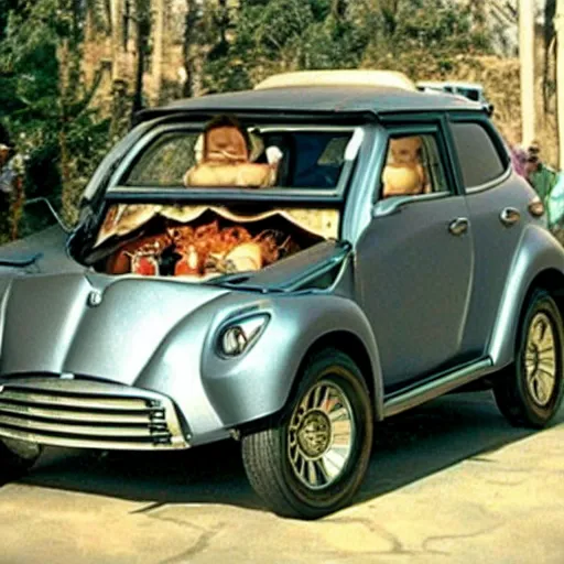 Image similar to pt cruiser time machine, photo still from the movie back to the future