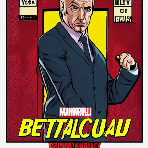 Prompt: Comic Book cover art for Better Call Saul, 4K Ultra HD