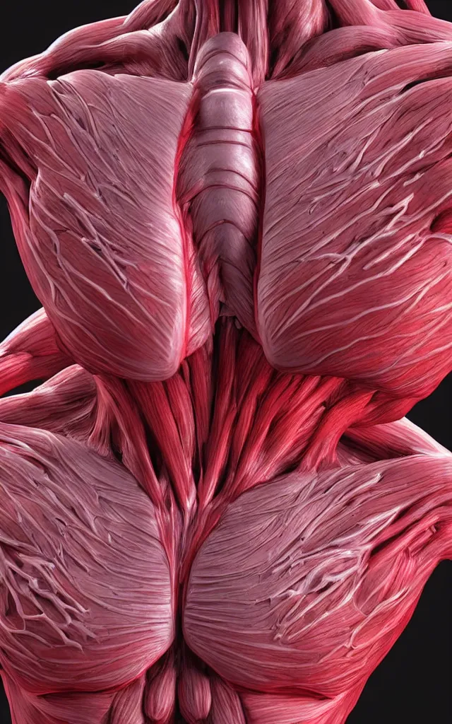 Prompt: intricated scientific medical 3d animation of the muscles and veins of a bat 3d octane render