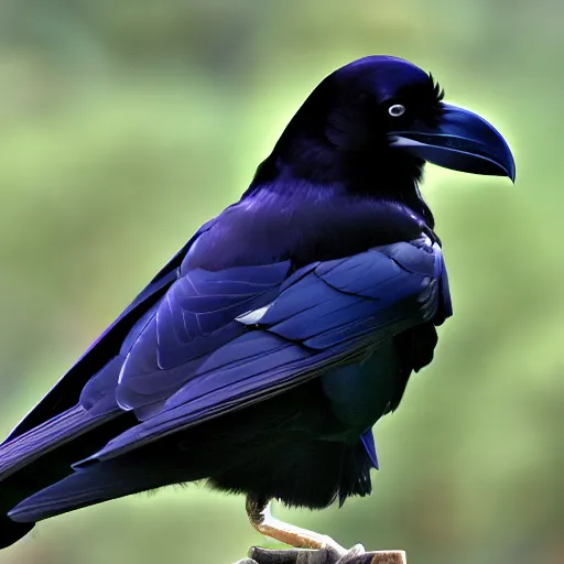 Image similar to a photograph of a raven with iridescent feathers