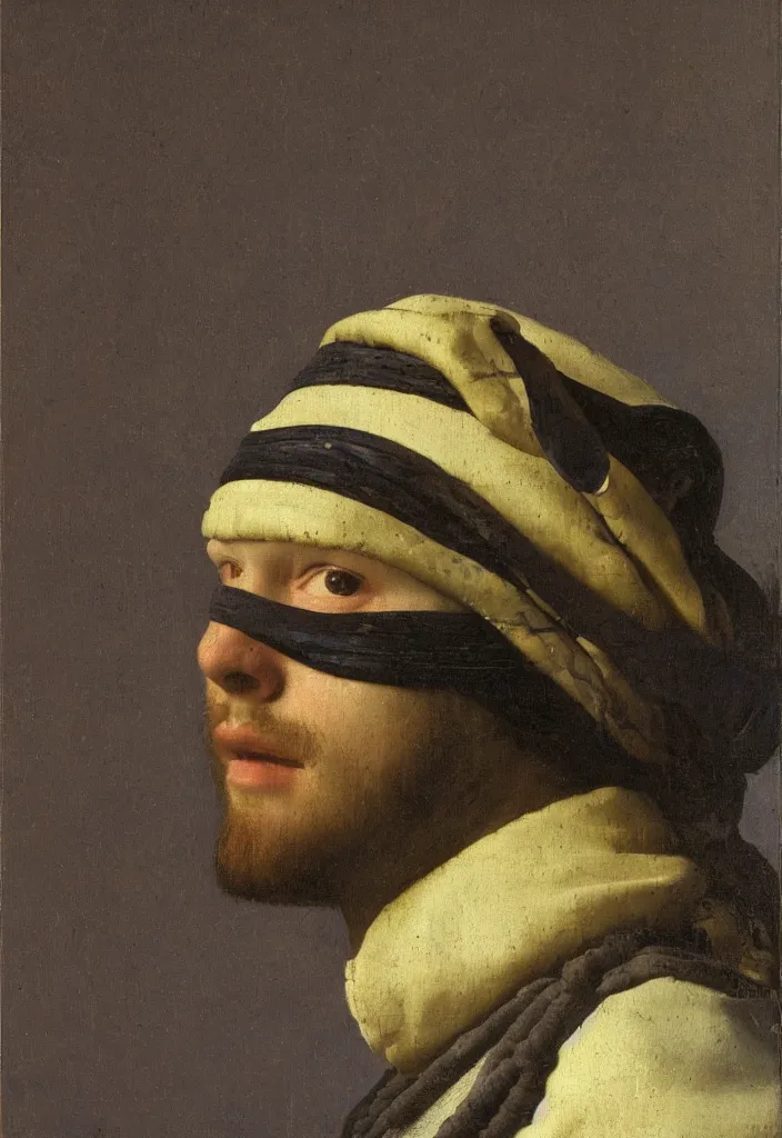 Prompt: navy seal painted by vermeer. face. portrait. highly detailed. depth of field. high definition. 8 k. photography