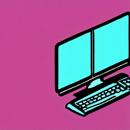 Prompt: pixiv style illustration of a computer with faceless