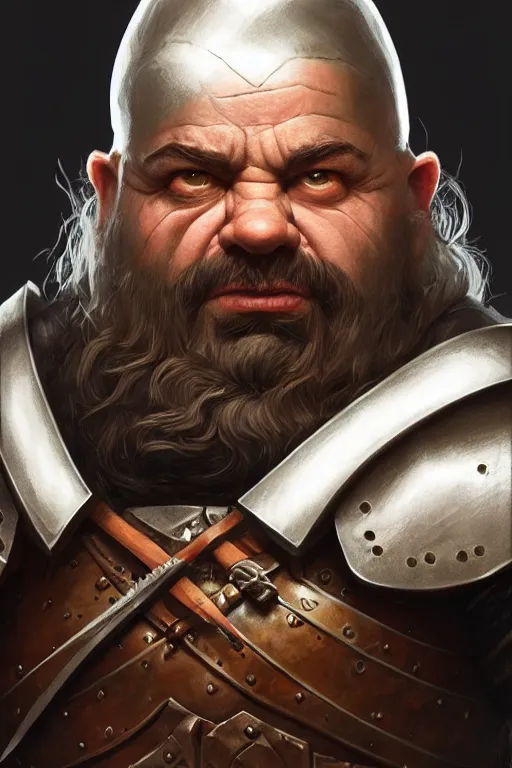 Image similar to dwarf knight portrait, highly detailed, d & d, fantasy, highly detailed, digital painting, trending on artstation, concept art, sharp focus, illustration, global illumination, ray tracing, realistic shaded, art by artgerm and greg rutkowski and fuji choko and viktoria gavrilenko and hoang lap