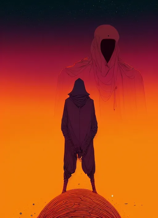 Prompt: symmetry!! stunning portrait of a cloaked man in a desert, by victo ngai, kilian eng vibrant colors, dynamic lighting, digital art, winning award masterpiece, fantastically beautiful, illustration, aestheticly inspired by beksinski and dan mumford, upscale with simon stalenhag work, artstation, 8 k