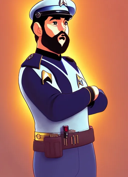 Image similar to cute star trek officer fidel castro, natural lighting, path traced, highly detailed, high quality, digital painting, by don bluth and ross tran and studio ghibli and alphonse mucha, artgerm