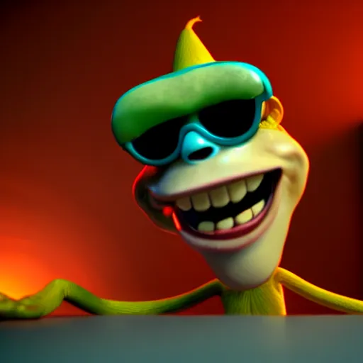Image similar to octane render pixar unreal engine 3 d gorillaz noodle character