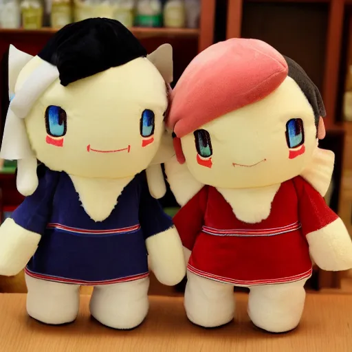 Prompt: cute fumo plush of the boy who runs the local inn in an rpg village, npc villager, vray