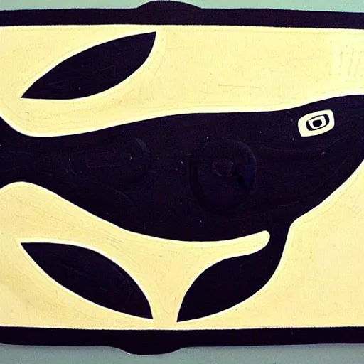 Image similar to whale in style of haida gwaii, pacific northwest coast, native american art, clean