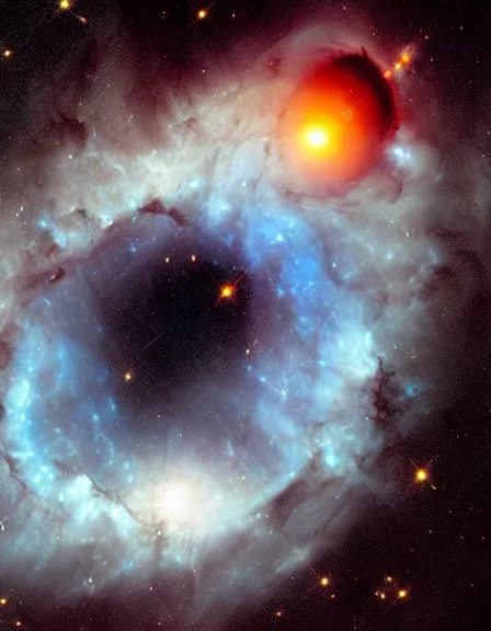 Image similar to hubble telescope image of Nebula and black hole