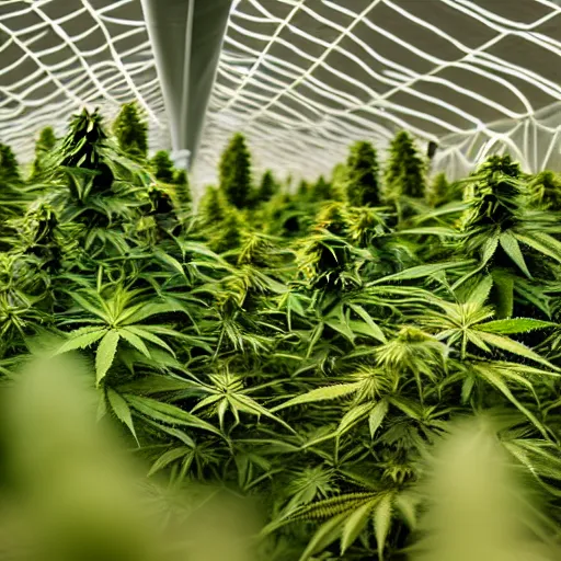 Prompt: picture of single marijuana plant taken inside grow tent, photography, 4 k,