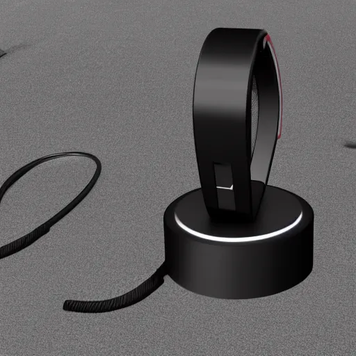 Prompt: headphone stand, futuristic, techno, cyberpunk, product design, 3 d render, concept, fun, swag