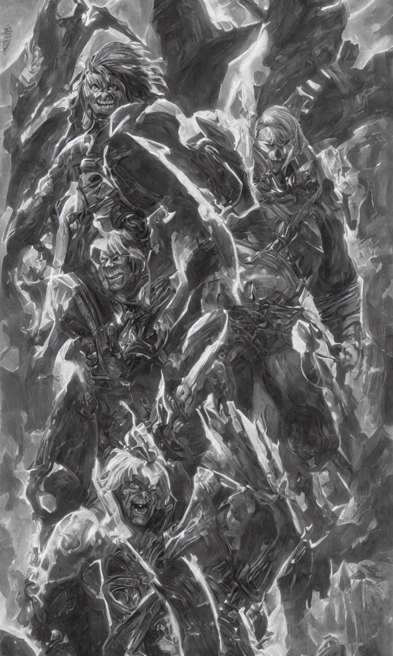 Image similar to giant he - man full body character design by alex ross