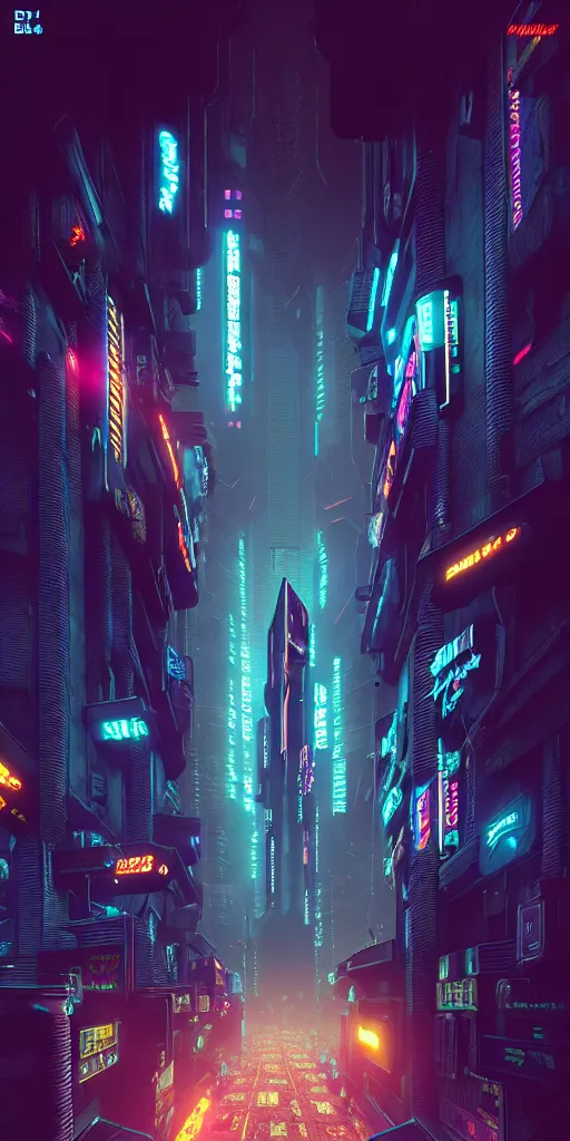 Image similar to epic cyberpunk arcade city : : blade runner, james guilleard, beeple, laurie greasley, dan mcpharlin : : ornate, dynamic, particulate, rich colors, intricate, elegant, highly detailed, centered, artstation, smooth, sharp focus, octane render, 3 d