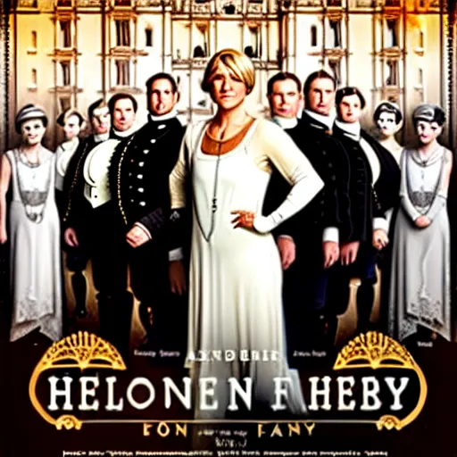 Image similar to Helene Fischer in downton Abbey, movie poster, 8k, HD