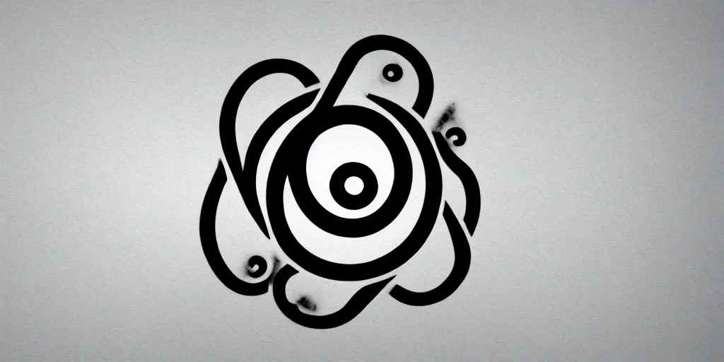 Prompt: an eldritch symbol on a white background
