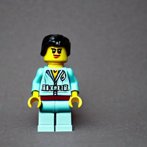 Prompt: Zelenskiy as a LEGO minifigure