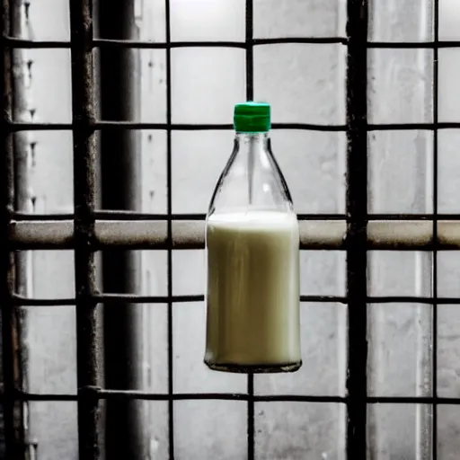 Image similar to bottle of milk inside a jail