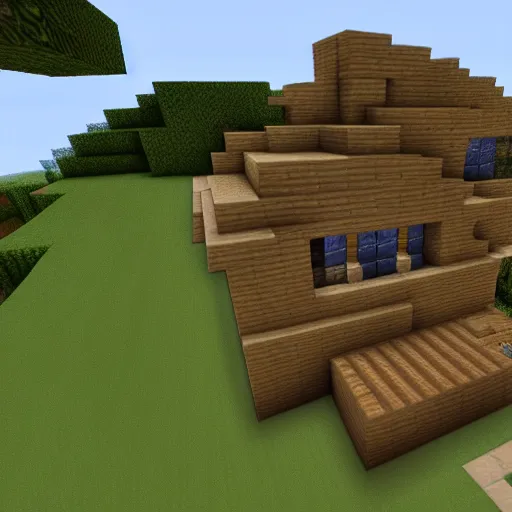 Image similar to minecraft house