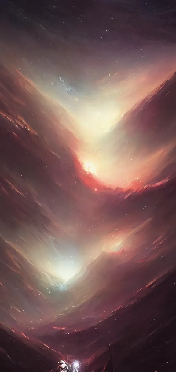 Image similar to A painting of a Galaxy trending on artstation in the style of Greg Rutkowski