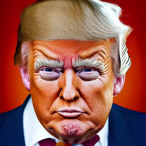 Prompt: photo of Donald Trump as an Oompa Loompa, highly detailed, 4k, realistic, HDR