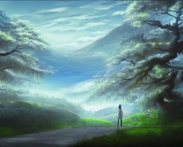 Image similar to a vapor realm. scenery art. pixiv scenery art.