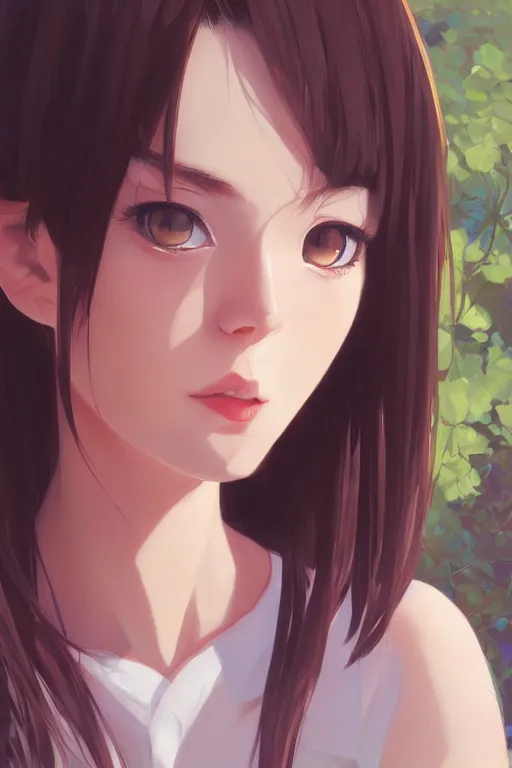 Prompt: a girl with a soft warming smile, full shot, fine - face, realistic shaded perfect body, fine details. night setting. very anime style. realistic shaded lighting poster by ilya kuvshinov katsuhiro, magali villeneuve, artgerm, jeremy lipkin and michael garmash, rob rey and kentaro miura style, trending on art station