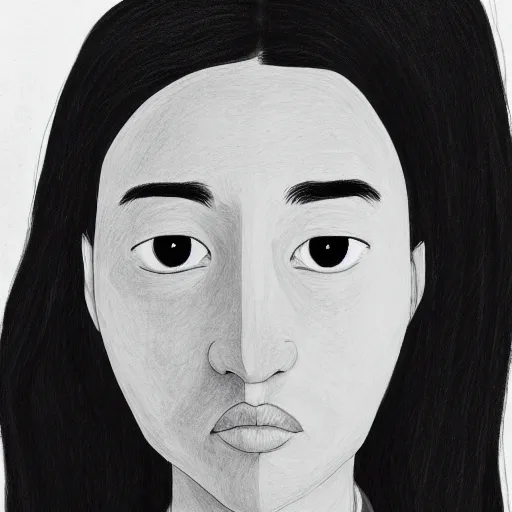 Prompt: a portrait a very ordinary person, by Rupi Kaur, figurativism, high contrast, anatomically correct, beautiful perfect face, sharp focus, Highly Detailed