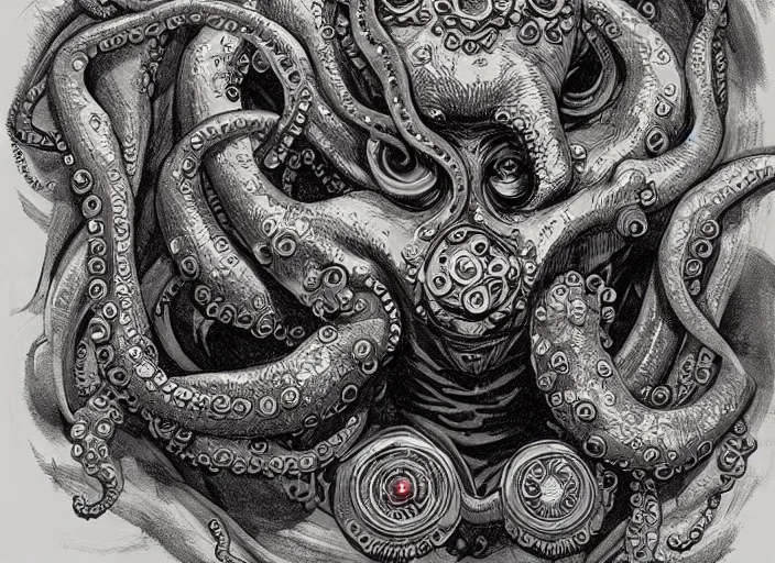 Image similar to a highly detailed [ octopus ] portrait of stephen strange, james gurney, james jean