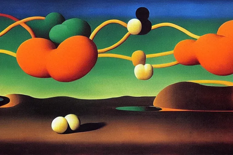 Image similar to soft calendars, soft billboards - born under a bad sign, good luck and trouble are my only friends, colors orange, white!!, dark green, dark blue, surreal abstract painting by salvador dali