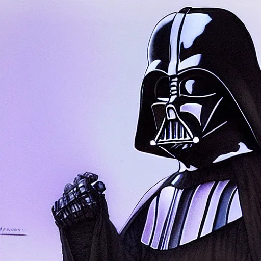 Image similar to darth vader by luis royo