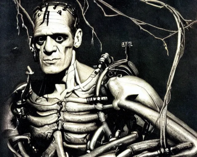 Prompt: Frankenstein cyborg