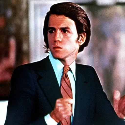 Prompt: a tv still of joe biden starring in debbie does dallas (1978)