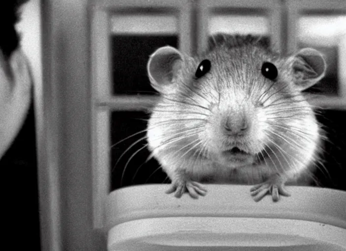Prompt: a film still of a hamster called david in doctor who ( 1 9 8 6 )