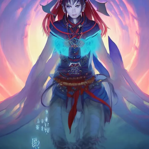 Image similar to anime portrait of Nami as a shaman yedi using dark force to eliminate trump as an anime antagonist by Stanley Artgerm Lau, WLOP, Rossdraws, James Jean, Andrei Riabovitchev, Marc Simonetti, and Sakimichan, trending on artstation