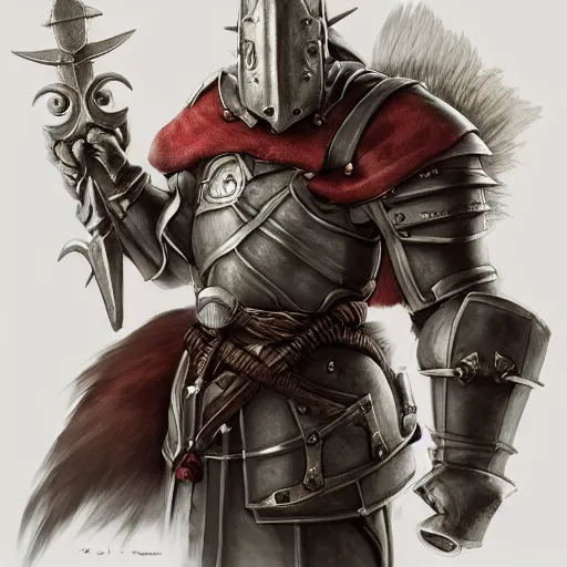 Image similar to heroic portrait of anthropomorphic beaver, holy crusader medieval knight, final fantasy tactics character design, character art, pencil sketch, highly detailed, Akihiko Yoshida,