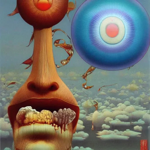 Prompt: takashi murakami and zdzisław beksiński