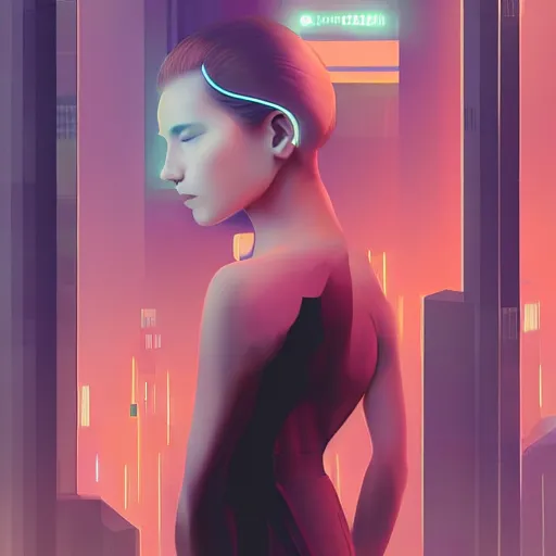 Image similar to portrait beautiful sci - fi girl, blade runner 2 0 4 9, futuristic desert city metropolis, digital art, pop art by hsiao - ron cheng