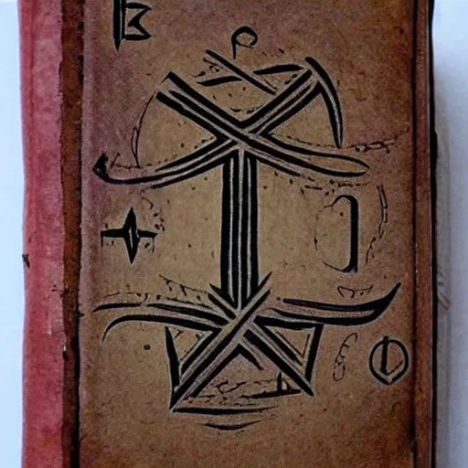 Image similar to magic protection iconography old book vintage bible occult rune sketch alchemy ink