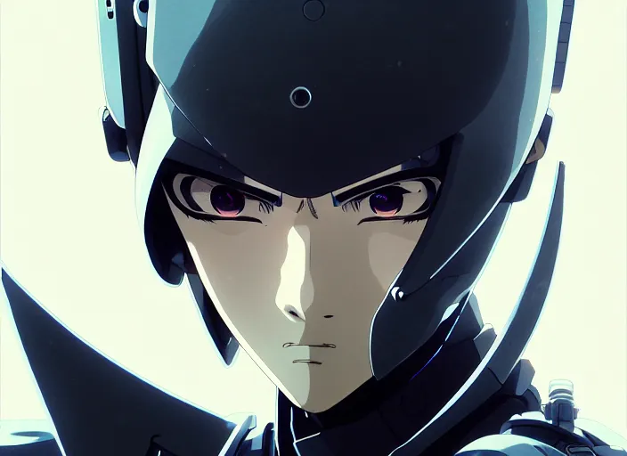 Prompt: a anime portrait of a cyborg ninja, finely detailed features, closeup at the face, sharp focus, perfect art, scenic background, cinematic lighting, intricate, anime, illustration, artstation, trending on pixiv fanbox, painted by greg rutkowski, studio ghibli, yoji shinkawa, hayao miyazaki,