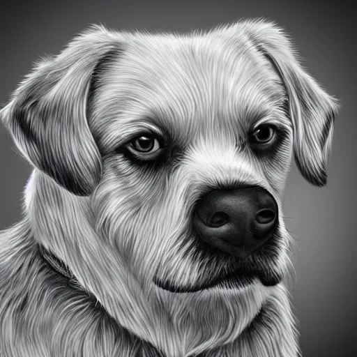 Image similar to ultra detailed portrait of a dog
