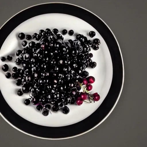 Prompt: a man eats black currants in a plate, hyper realistic, hyper detailed, cfg _ scale 1 5