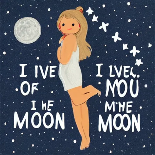 Image similar to i love you to the moon and back