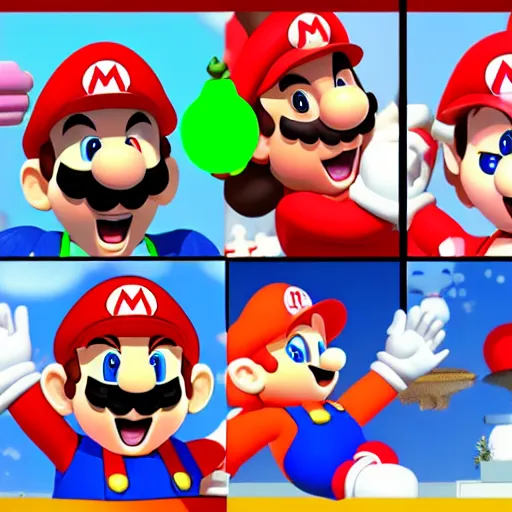 Prompt: Mario sisters with no moustache