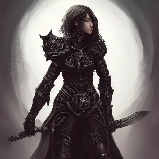 Image similar to a girl wearing a gothic armor, axe, highly detailed, digital painting, artstation, concept art, smooth, sharp focus, illustration